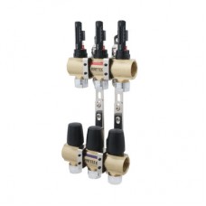 Колекторний блок з витратомірами та євроконусами Raftec GOLD 1"х3 LCR-1.3